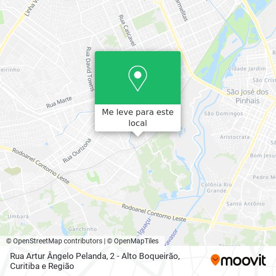 Rua Artur Ângelo Pelanda, 2 - Alto Boqueirão mapa