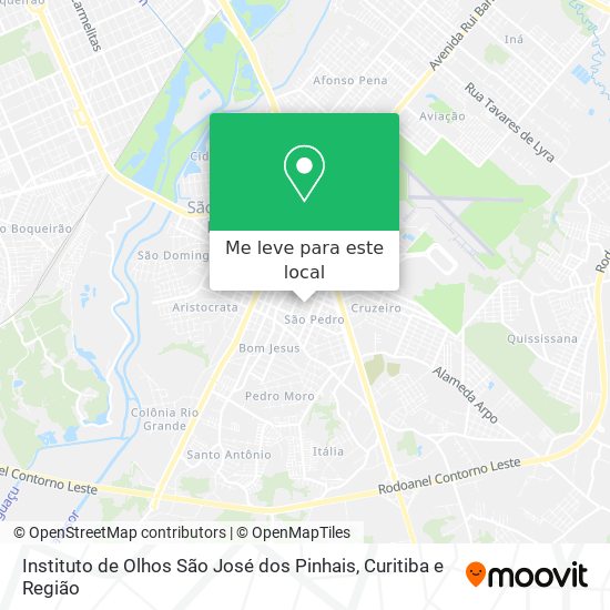 Instituto de Olhos São José dos Pinhais mapa