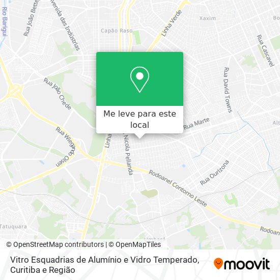 Vitro Esquadrias de Alumínio e Vidro Temperado mapa