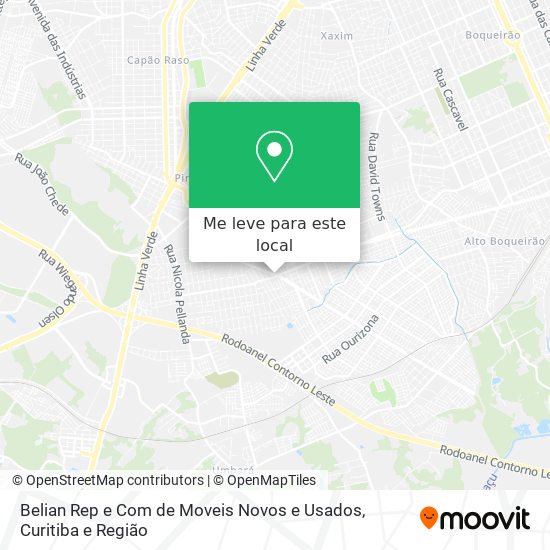 Belian Rep e Com de Moveis Novos e Usados mapa