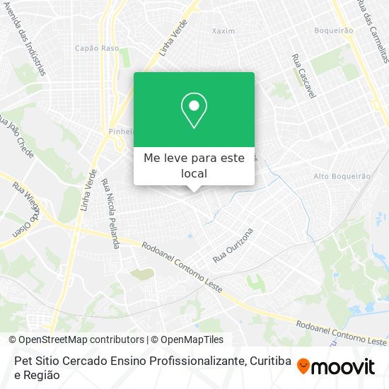 Pet Sitio Cercado Ensino Profissionalizante mapa