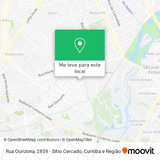 Rua Ourizona, 2859 - Sítio Cercado mapa