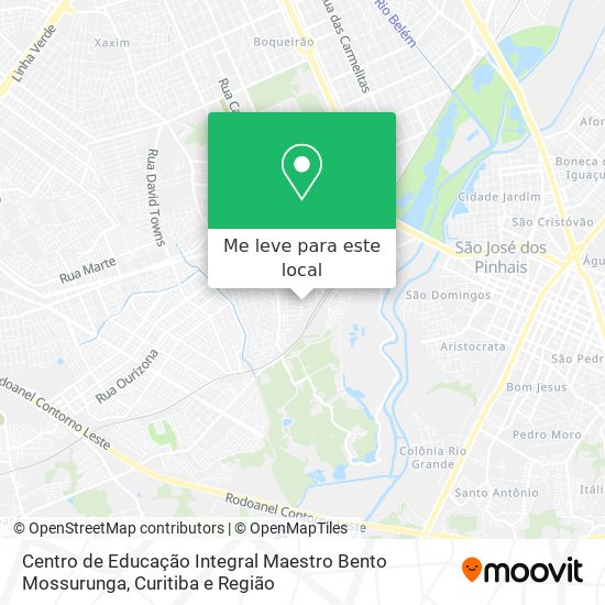 Centro de Educação Integral Maestro Bento Mossurunga mapa