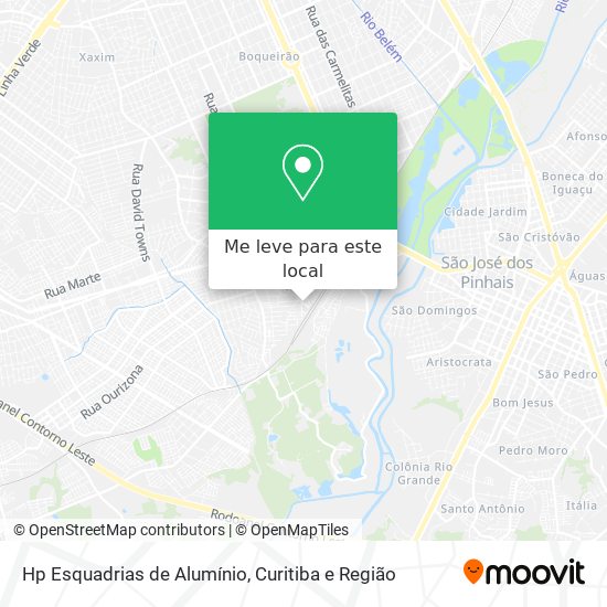Hp Esquadrias de Alumínio mapa