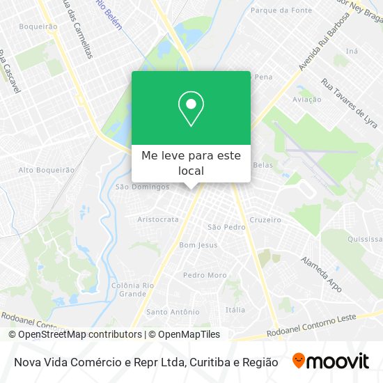 Nova Vida Comércio e Repr Ltda mapa