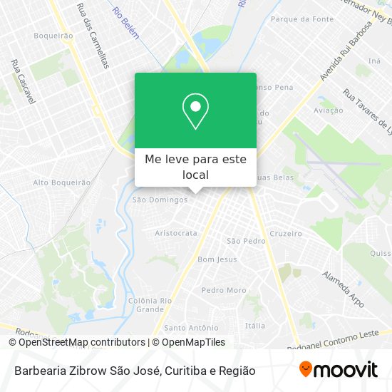 Barbearia Zibrow São José mapa