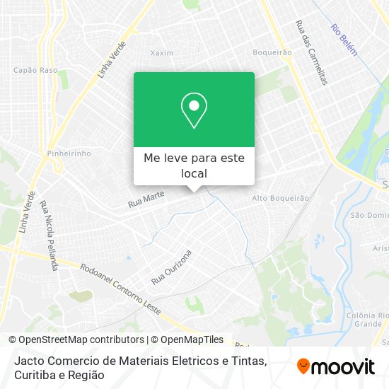 Jacto Comercio de Materiais Eletricos e Tintas mapa