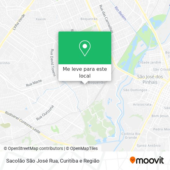 Sacolão São José Rua mapa