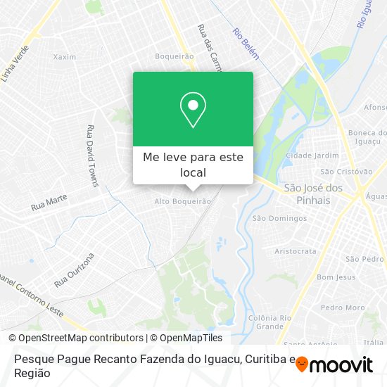 Pesque Pague Recanto Fazenda do Iguacu mapa