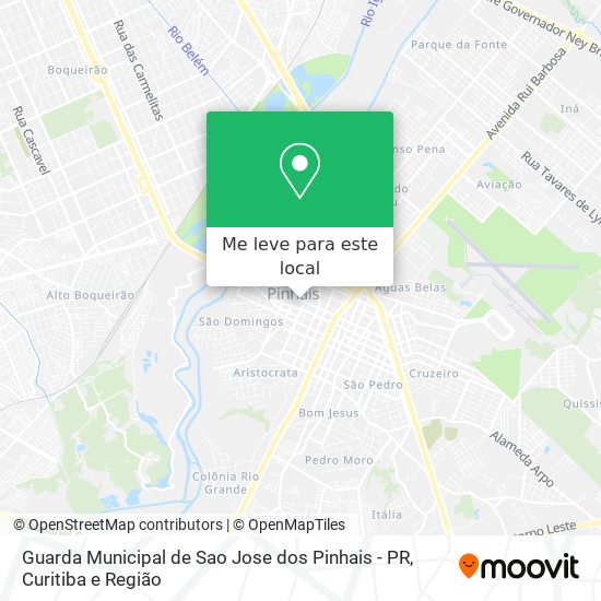 Guarda Municipal de Sao Jose dos Pinhais - PR mapa