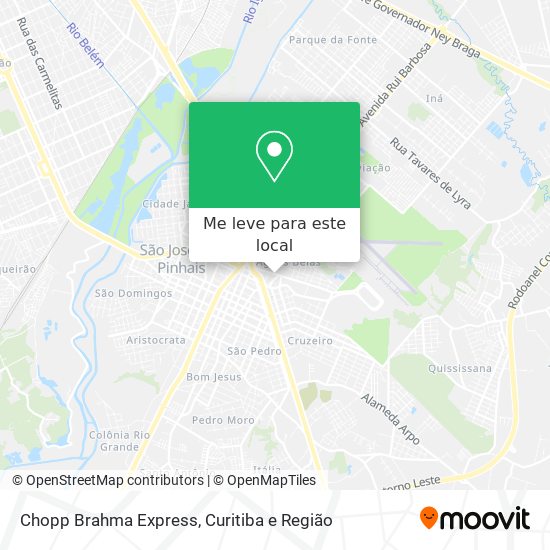 Chopp Brahma Express mapa