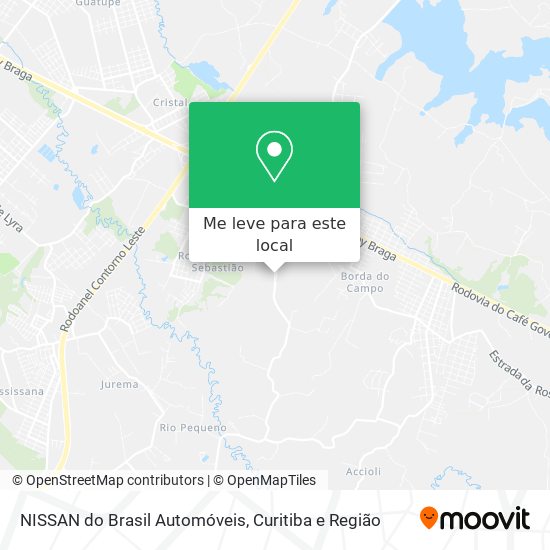 NISSAN do Brasil Automóveis mapa