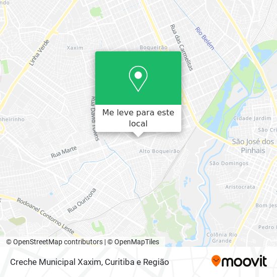 Creche Municipal Xaxim mapa