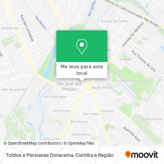 Toldos e Persianas Doracema mapa