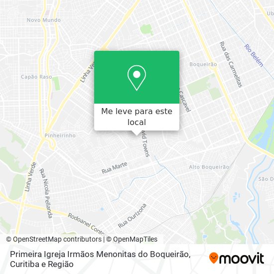 Primeira Igreja Irmãos Menonitas do Boqueirão mapa