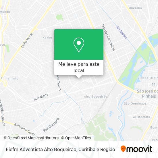 Eiefm Adventista Alto Boqueirao mapa