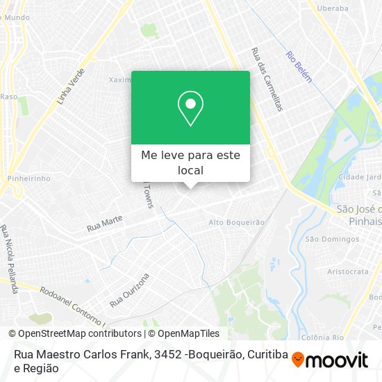 Rua Maestro Carlos Frank, 3452 -Boqueirão mapa