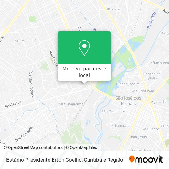 Estádio Presidente Erton Coelho mapa