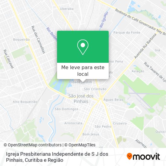 Igreja Presbiteriana Independente de S J dos Pinhais mapa