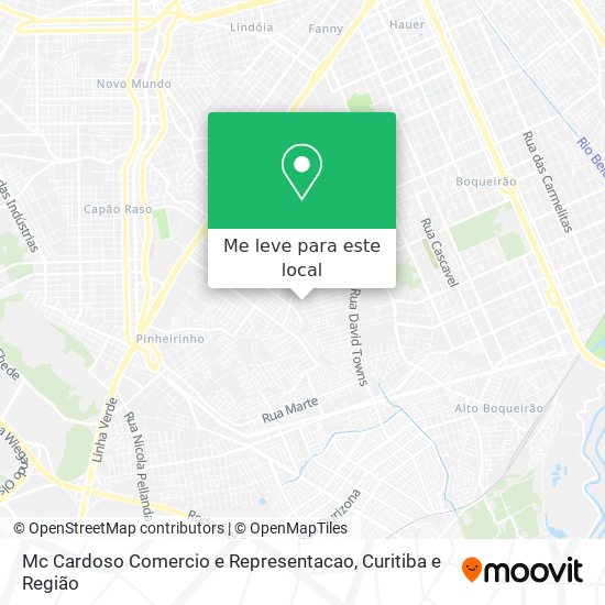 Mc Cardoso Comercio e Representacao mapa