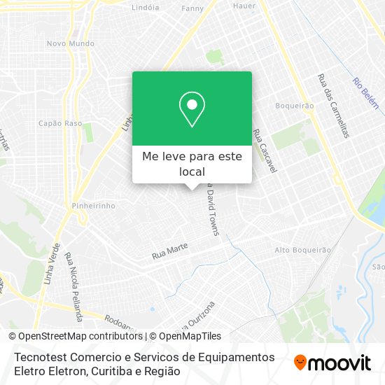 Tecnotest Comercio e Servicos de Equipamentos Eletro Eletron mapa