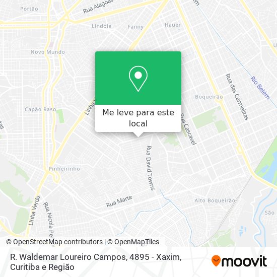 R. Waldemar Loureiro Campos, 4895 - Xaxim mapa