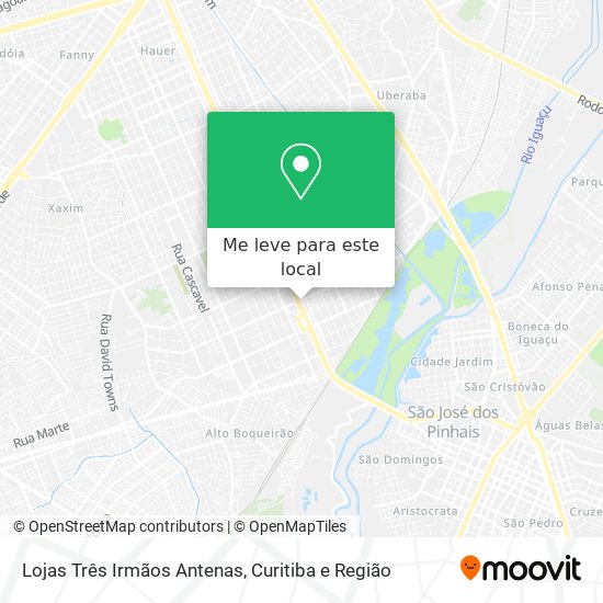 Lojas Três Irmãos Antenas mapa