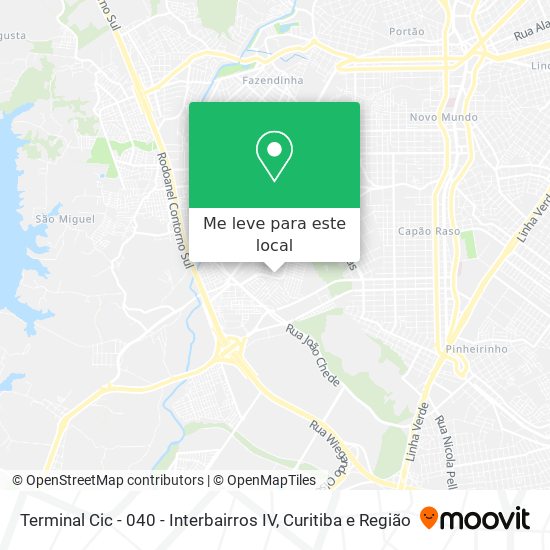 Terminal Cic - 040 - Interbairros IV mapa