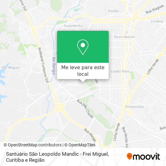 Santuário São Leopoldo Mandic - Frei Miguel mapa