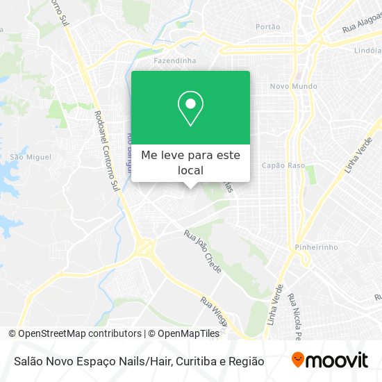 Salão Novo Espaço Nails/Hair mapa