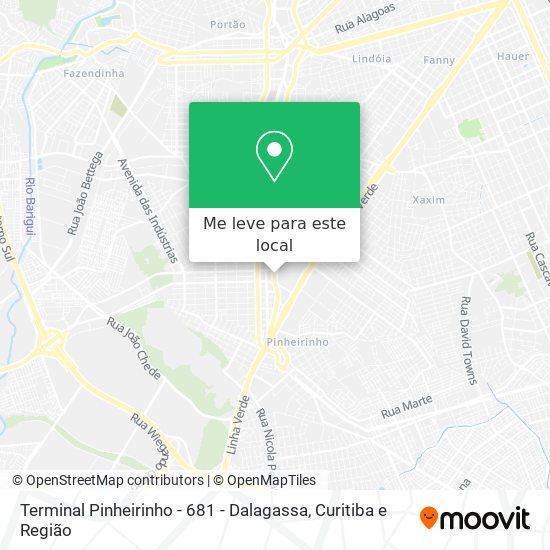 Terminal Pinheirinho - 681 - Dalagassa mapa