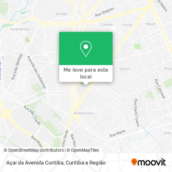 Açaí da Avenida Curitiba mapa