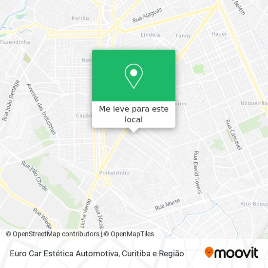 Euro Car Estética Automotiva mapa