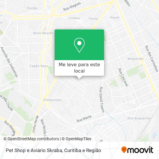 Pet Shop e Aviário Skraba mapa