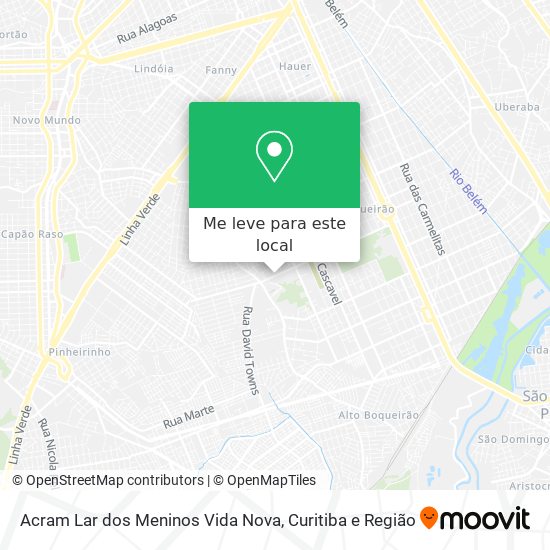 Acram Lar dos Meninos Vida Nova mapa