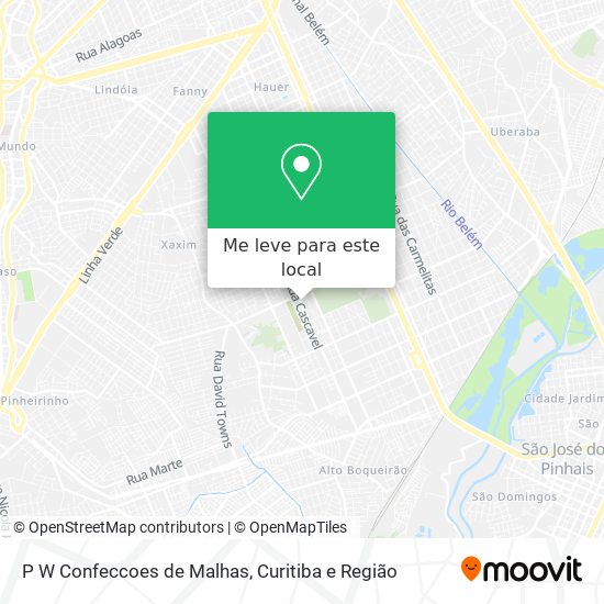 P W Confeccoes de Malhas mapa