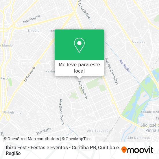 Ibiza Fest - Festas e Eventos - Curitiba PR mapa