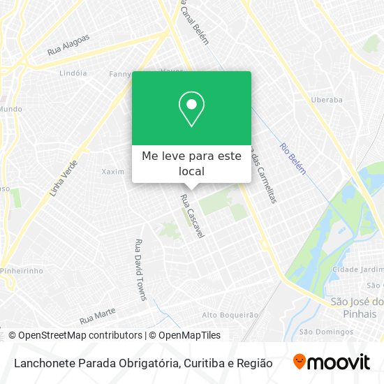 Lanchonete Parada Obrigatória mapa