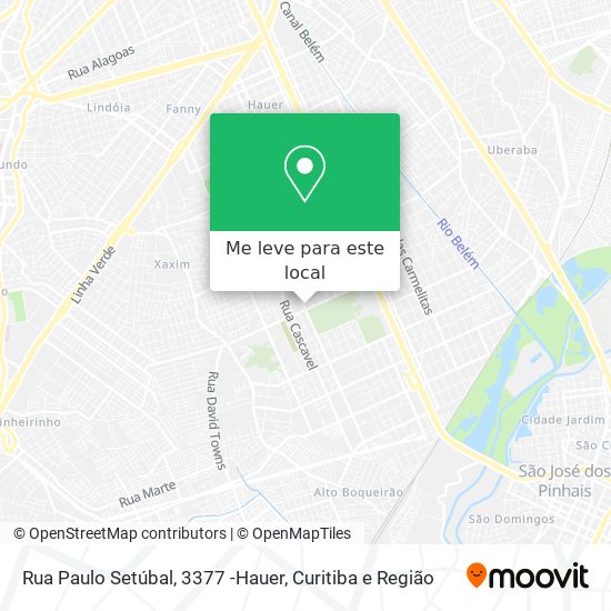 Rua Paulo Setúbal, 3377 -Hauer mapa