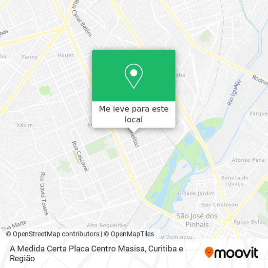 A Medida Certa Placa Centro Masisa mapa