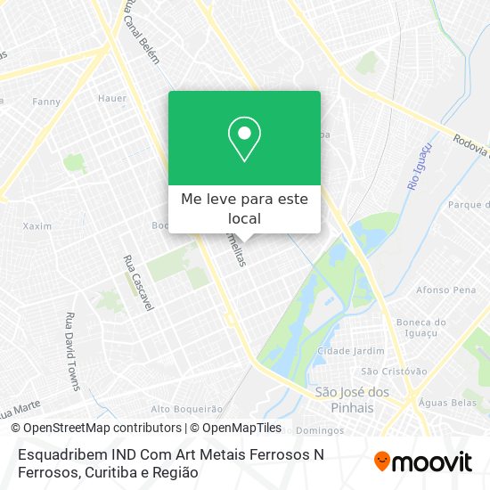 Esquadribem IND Com Art Metais Ferrosos N Ferrosos mapa