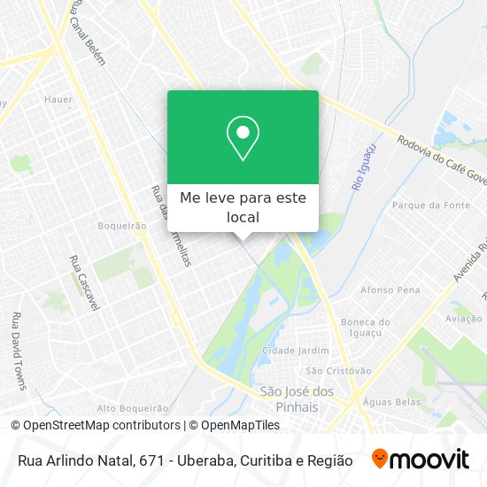 Rua Arlindo Natal, 671 - Uberaba mapa