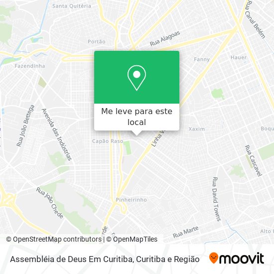 Assembléia de Deus Em Curitiba mapa