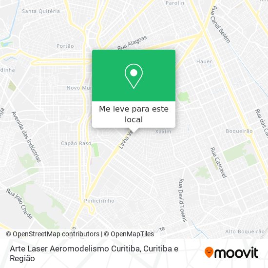 Arte Laser Aeromodelismo Curitiba mapa