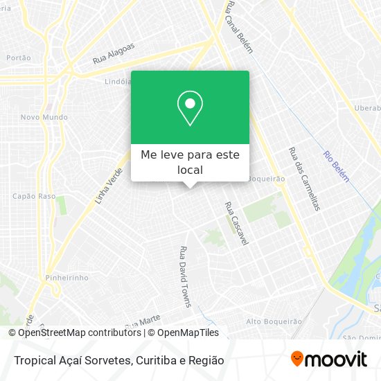 Tropical Açaí Sorvetes mapa