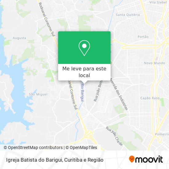 Igreja Batista do Barigui mapa