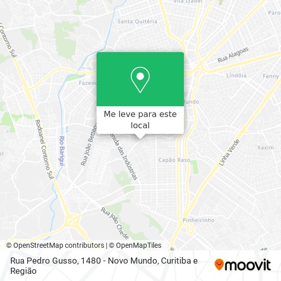 Rua Pedro Gusso, 1480 - Novo Mundo mapa