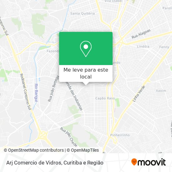 Arj Comercio de Vidros mapa