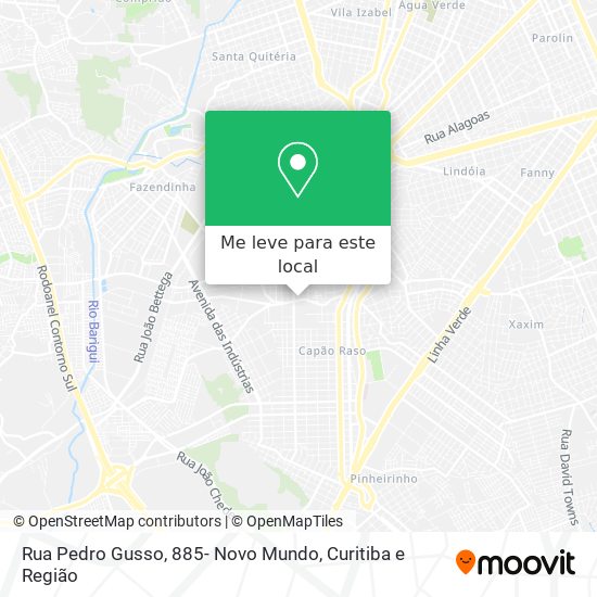 Rua Pedro Gusso, 885- Novo Mundo mapa