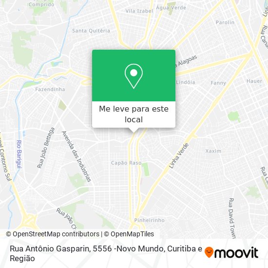 Rua Antônio Gasparin, 5556 -Novo Mundo mapa